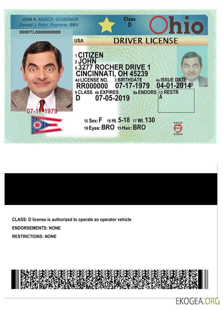 Ohio driving license version 2